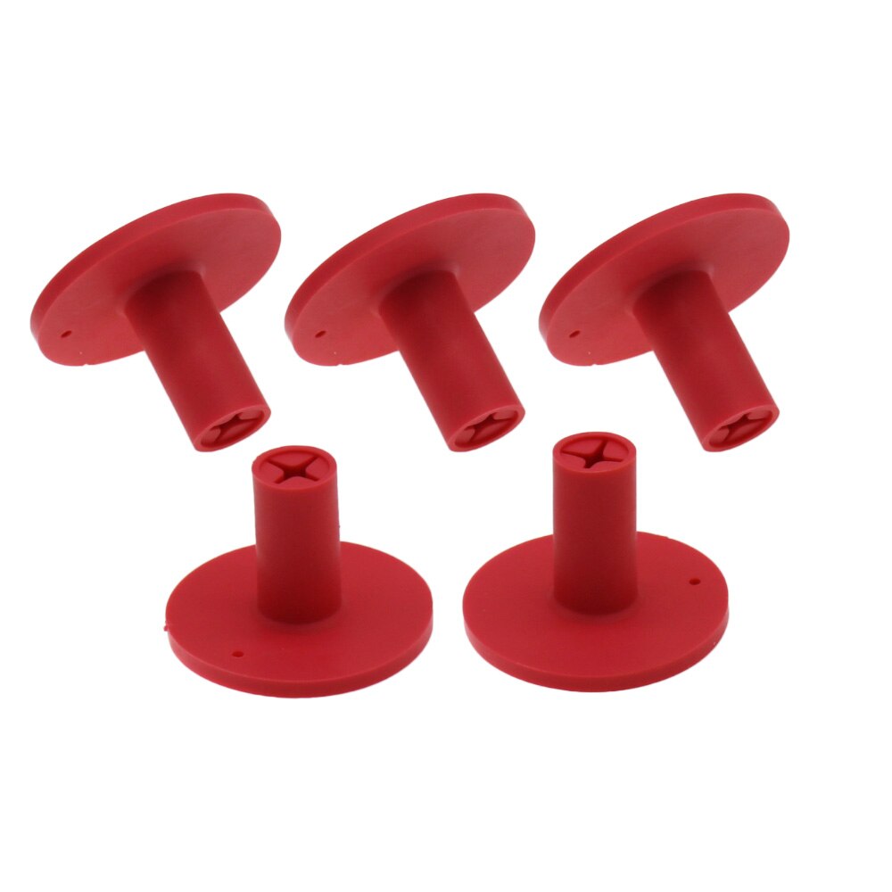 Golf Rubber Tee Holder Set for Golf Driving Range Tee Practice Tool Pack of 5: Red