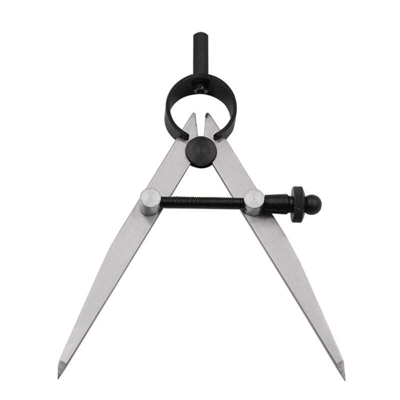 Adjustable Leather Compass Lockable Carbon Steel Divider Wing Creaser DIY Leathercraft Rotating Line Scribing Gauge Caliper Tool