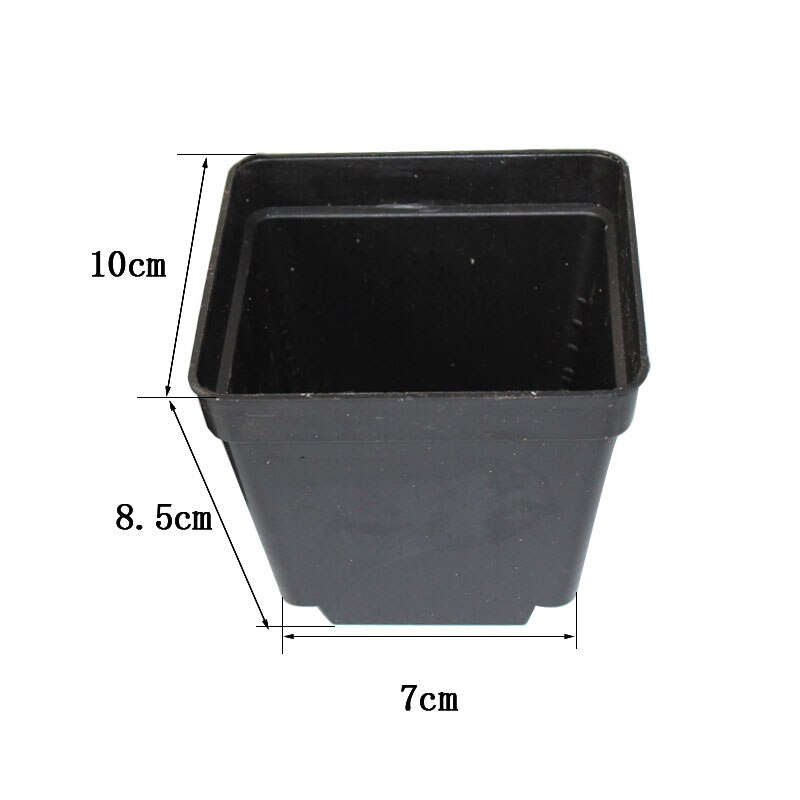 100pcs Small Plastic Flowers Plants pot Nursery Pot Plant Seedling Pouch Holder Raising Bag Nutrition Block Pots Garden Supplies
