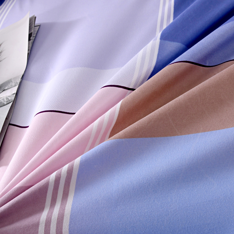 3-delige geruite patroon dekbedovertrek beddengoed set dubbele queensize, microvezel zachte dekbedovertrek met kussenslopen, meisjeskamer decor