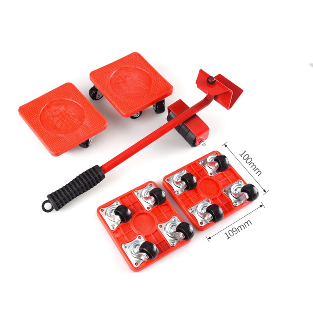 5Pcs Furniture Transport Lifter tool Set Heavy Stuffs Moving Hand Tools Set Wheel Bar Mover Device