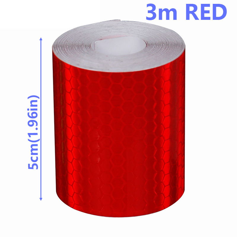 Reflecterende waarschuwingstape motorfiets veiligheidswaarschuwingstape rasterreflector reflecterende sticker accessoires auto styling sticker: Goud