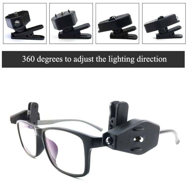 Led Lenzenvloeistof Clip Op Camping Wandelen Bril Vissen Eyewear Led Licht Vissen Glasse Nachtlampje Lenzenvloeistof Gereedschap