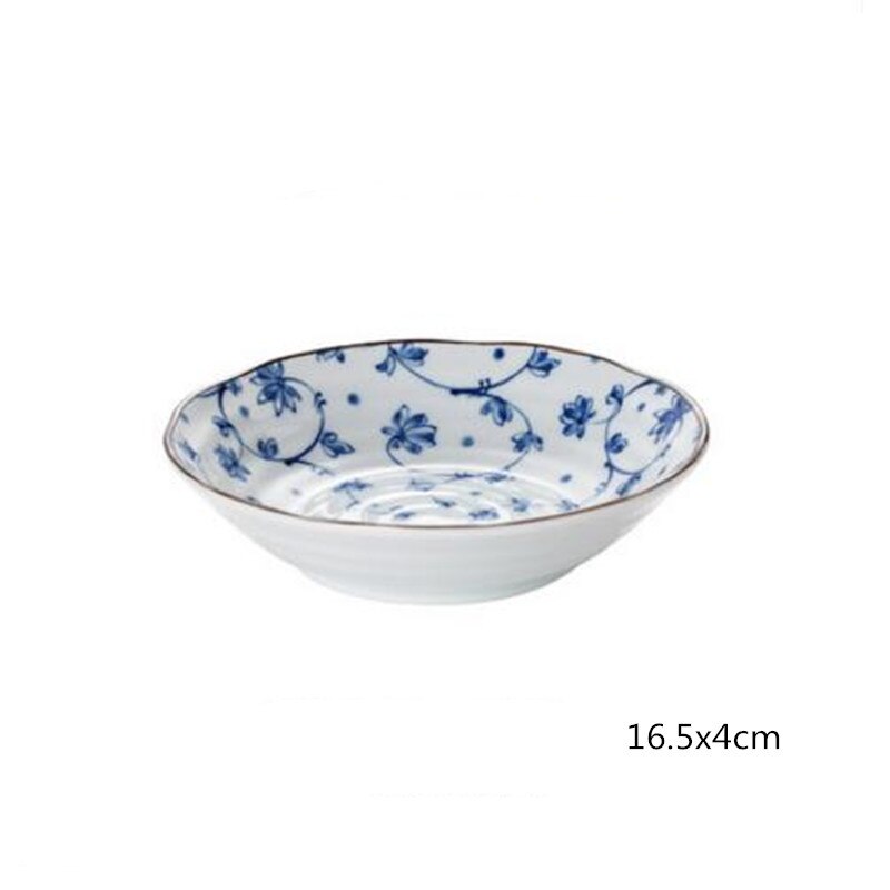 1 pcsjaponais petit déjeuner assiette nourriture fruits dessert assiette snack plateau cuisine boîte de rangement japonais en céramique bol soupe bol ensemble de couverts: a