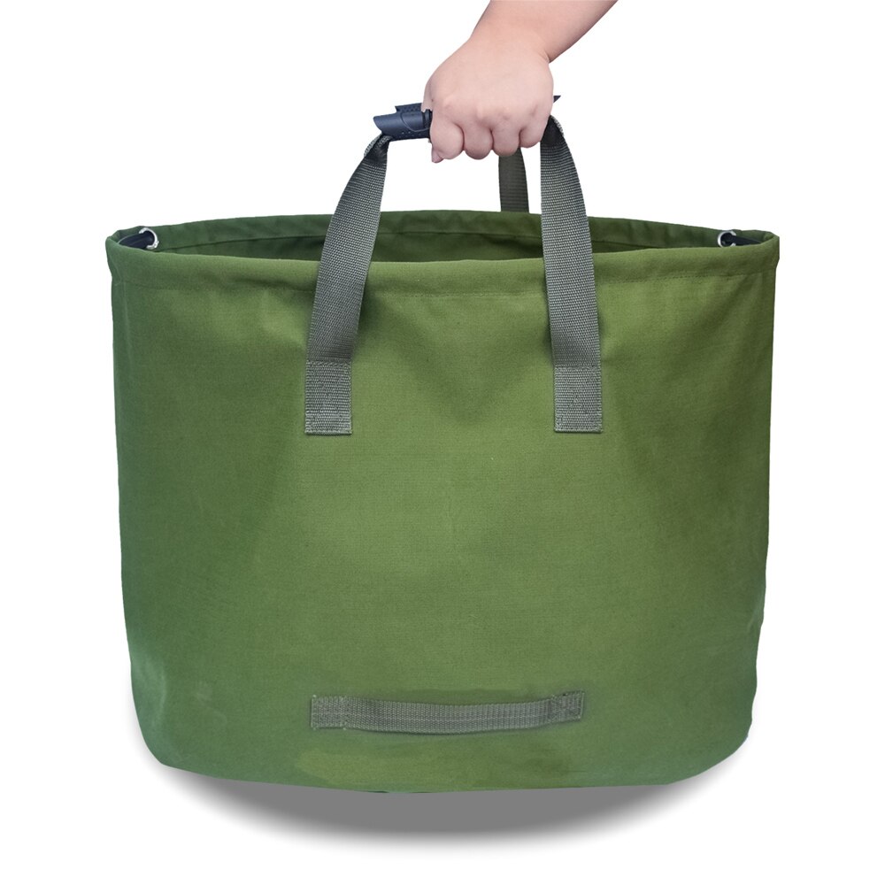 Bolsa plegable para jardín, bolsa de lona reutilizable para jardinería, bolsa de desperdicio de jardín resistente al agua para patio de saco