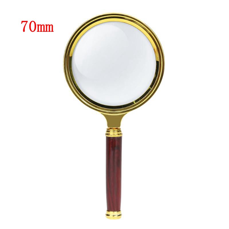 60/70/80mm 10X Portable Magnifying Glass Handheld Magnifier High Definition Reading Eye Loupe Magnifying Glass Reading Jewelry