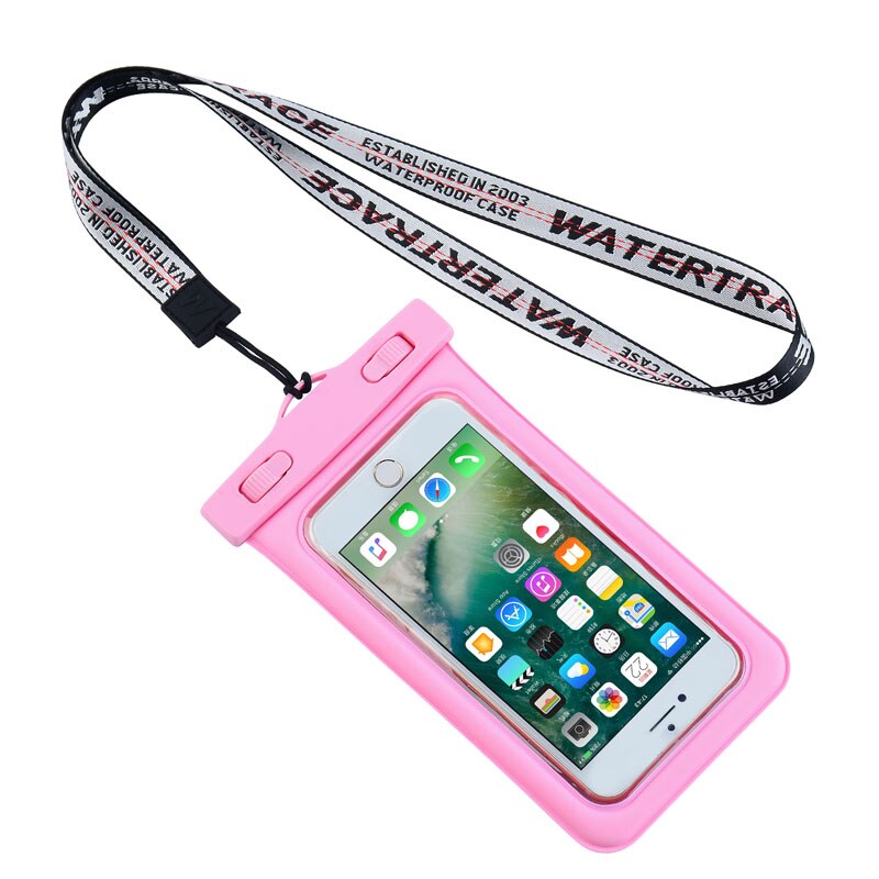 Pochette étanche sous-marine housse de sac sec pour écran tactile de téléphone portable iPhone: Couleur rose