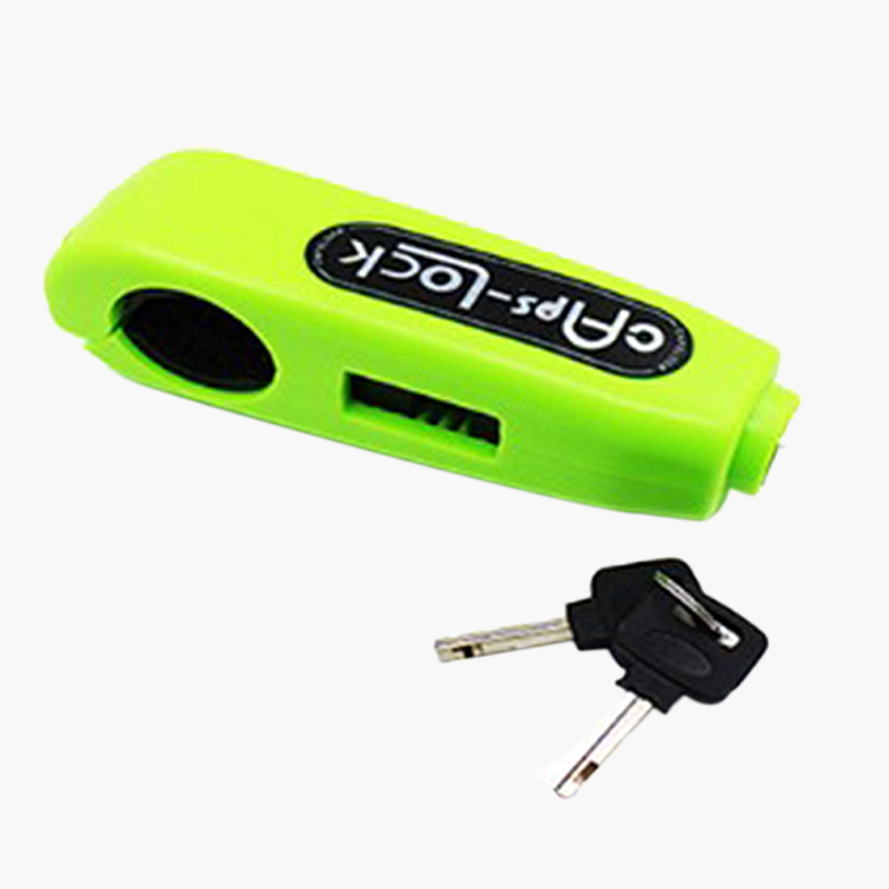 Universal Motorcycle Lock Scooter Handlebar Lock Brake Throttle Grip Anti Theft Protection Security Locks ABS With: Green