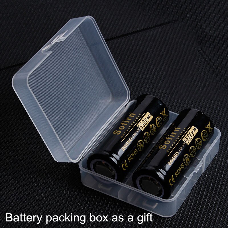 Sofirn 3.7V 26650 5500mAh Battery 5C High Capacity Discharge Lithium Battery Li-ion Batteries for LED Flashlight