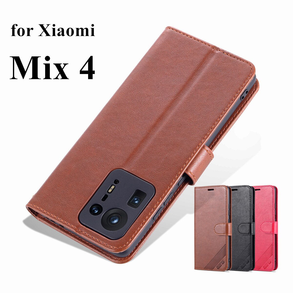 Flip Cover Ingericht Case Voor Xiaomi Mi Mix 4 Pu Lederen Telefoon Tassen Case Beschermende Holster Met Sluiten band Azns