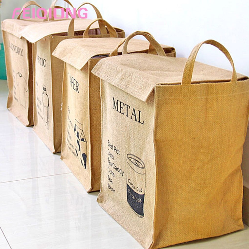 Useful and Affordable COTTON &amp; LINEN Laundry Basket Storage Box Container Sundries Organizer