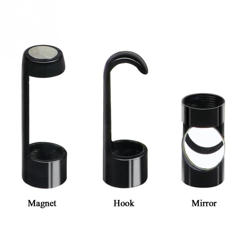 Haken Magnet Seite Spiegel einstellen Wasserdicht mit Schraube Themen Schwarz Kompatibel für 8mm/5,5mm Endoskop
