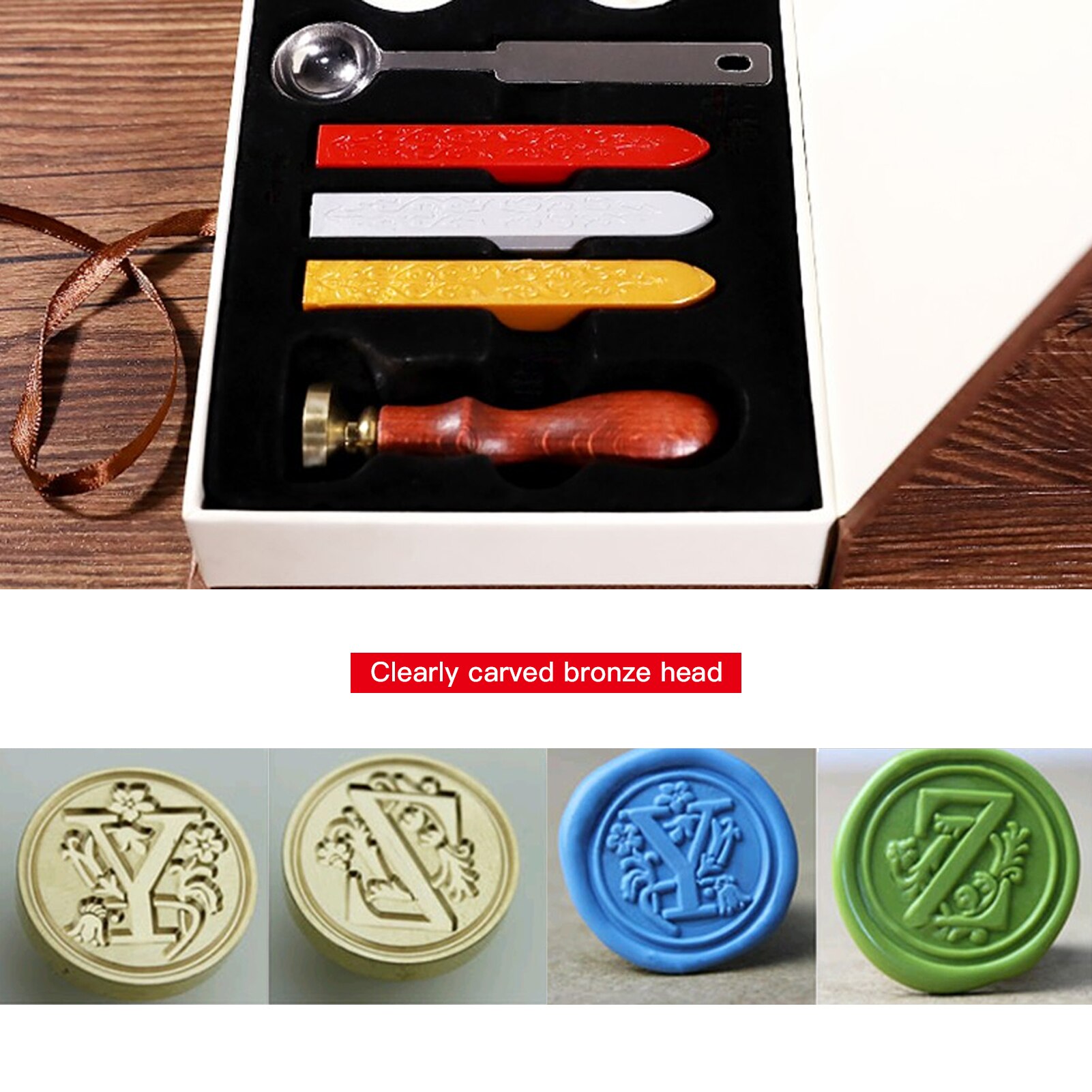 Wax Seal Stamp Kit Klassieke Wax Postzegels Met Zegellak Sticks Voor Kaarten Enveloppen Uitnodigingen Wijn Pakketten Wedding Letters