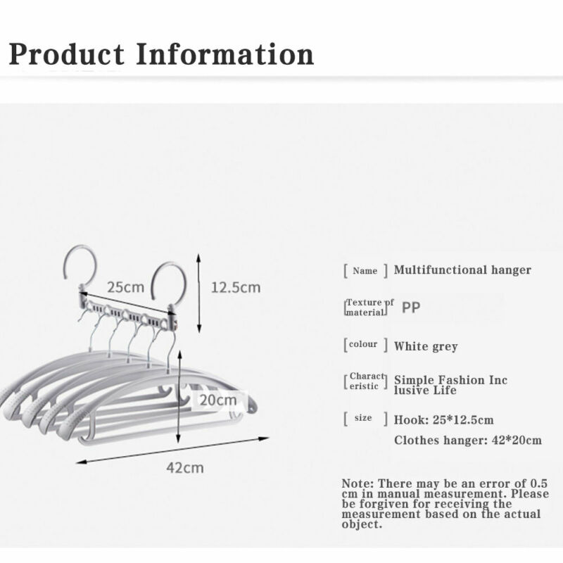 Ruimtebesparende hanger, magische kledinghanger met haak, kastorganizer, amerikaanse kleding- en garderobekastopslag