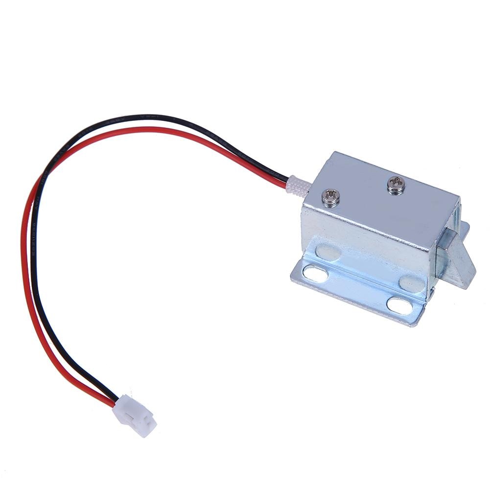 Mini cerradura de solenoide pequeña de 6/12V CC, cerradura de cajón de gabinete de Control eléctrico electromagnético, bloqueo automático inteligente, mejora del hogar
