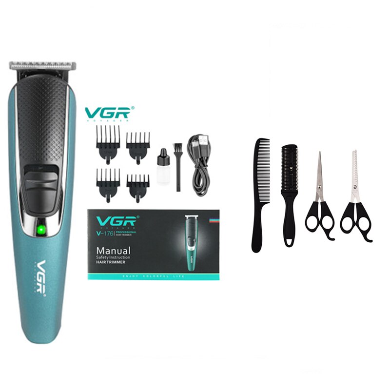 Tondeuse à cheveux professionnelle Rechargeable avec 4 têtes pour hommes, outil de coiffeur, Machine de coupe de cheveux: 02