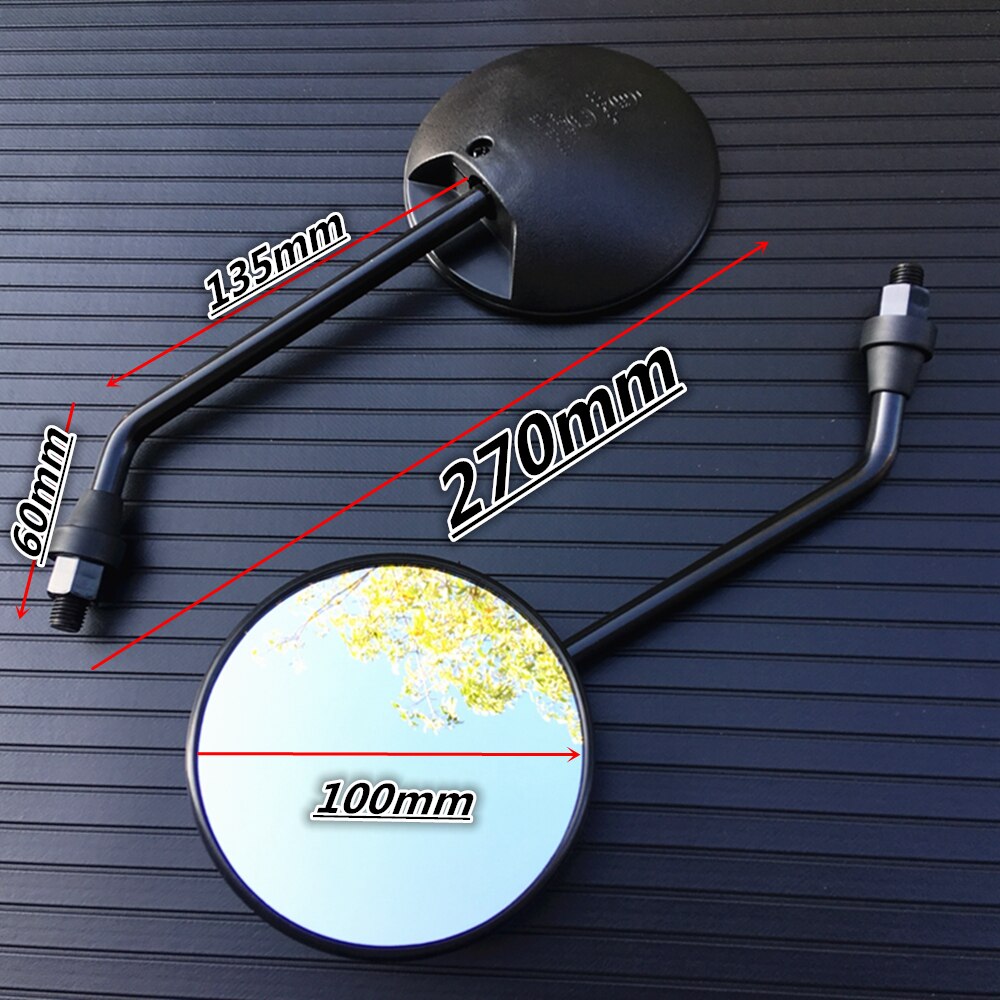 2pcs 8mm/10mm Universal Motorcycle Round Side Back View Mirror motorbike Side Mirrors e-bike Scooter Rearview