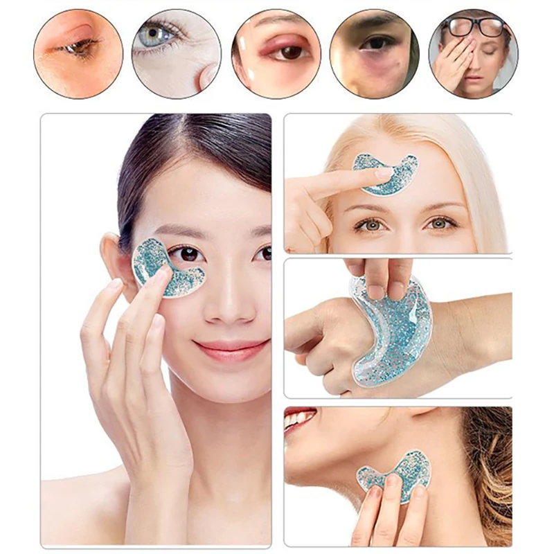 Gel Eye Bag Patch Reusable Gel Eye Ice Pack Cold Eye Patches Reusable Gel Eye Cooler Heater Patches Relieves Puffiness