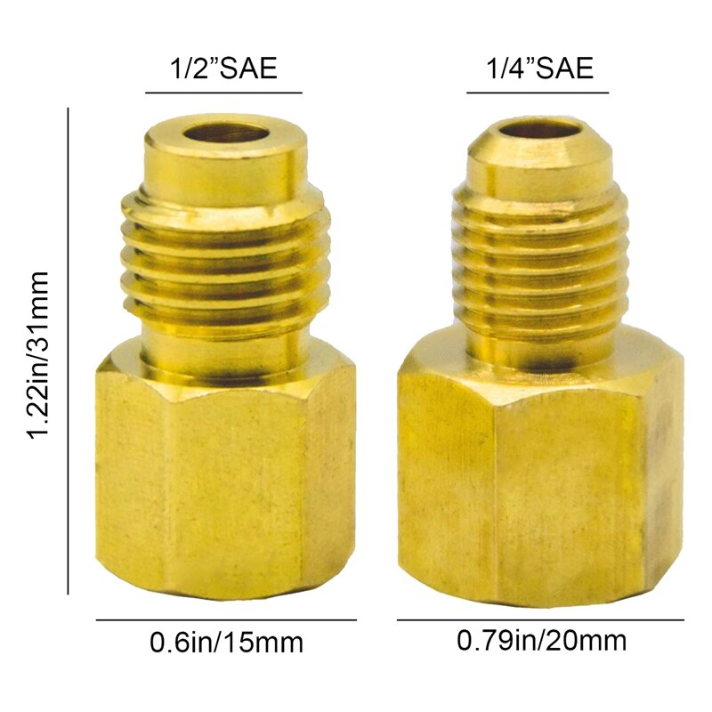 2x Retrofit Adapter Umrüstung R12 Auf R134a Für Kältemittel ND