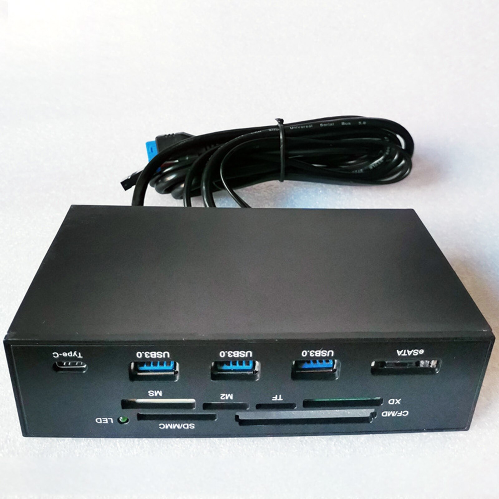 Multifunction Front Panel USB 3.0 Hub 5.25&quot; Media Dashboard Internal Card Reader Expansion Panel For Computer Case Front Bay​