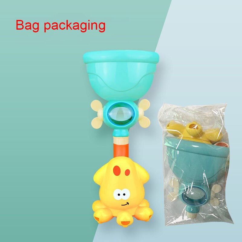 Baby Bath Toys DIY Assembling Track Slide Suction Cup Orbits Toy Bathroom Bathtub Children Play Water Games Set for 3-6 years: Low version bag