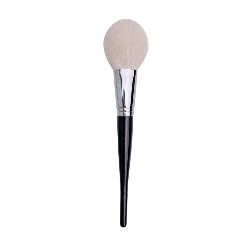 European Vintage Makeup Brushes Natural Ebony Handle Goat Hair Powder Foundation Blush Brush Beauty Cosmetic Tools: B