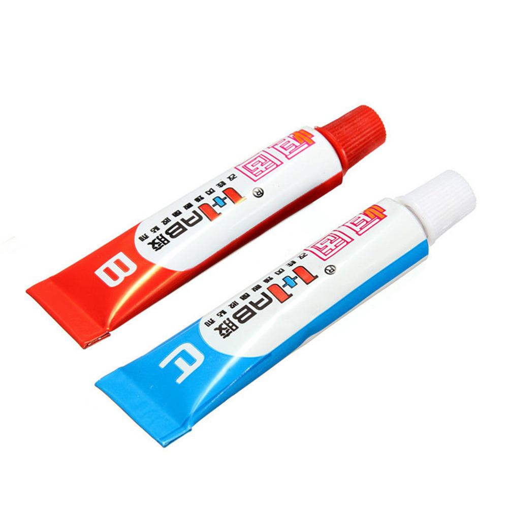 2Pcs AB Adhesive Cold Weld Plastic Metals Glass Rubber Super Strong Epoxy Clear Glue