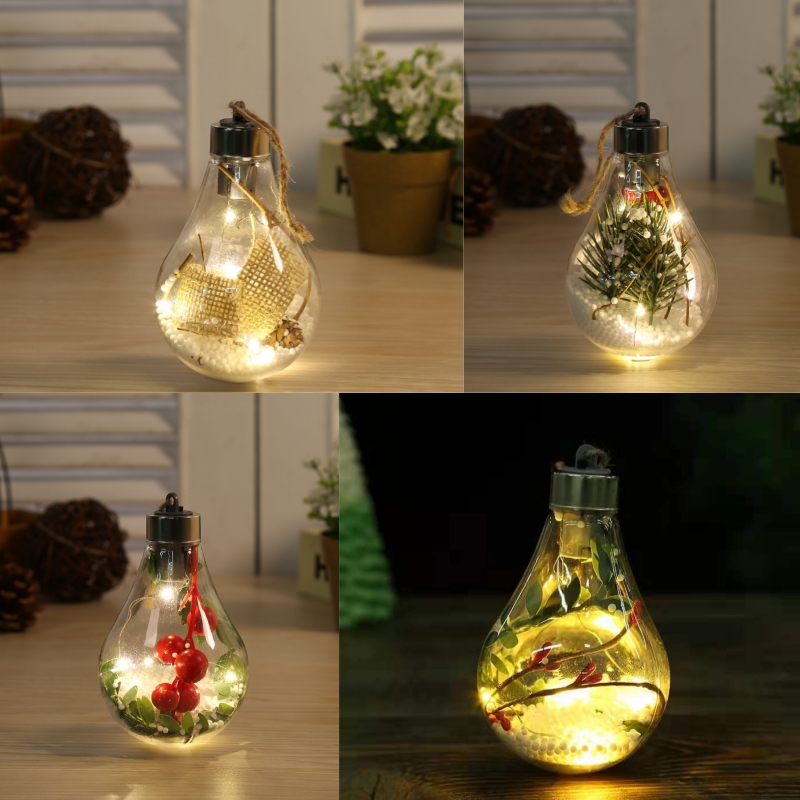 Bombillas de hadas LED con globo de hoja centelleante para cumpleaños, boda, , Acción de Gracias, día de la madre, decoración navideña, lámpara de noche
