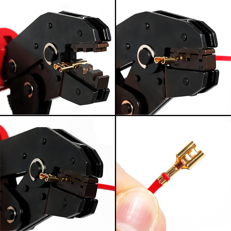 180 Uds 2,8 / 4,8 / 6,3 mm terminales de crimpado de pala conectores de cables eléctricos Kit de manguito aislado terminal macho y hembra de latón