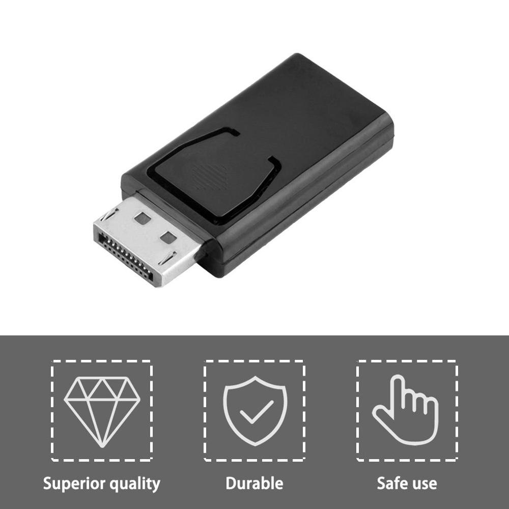 DP to HDMI Adapter DisplayPort to HDMI Display Port Male Female Converter Cable Adapter Video Audio Connector for HDTV PC