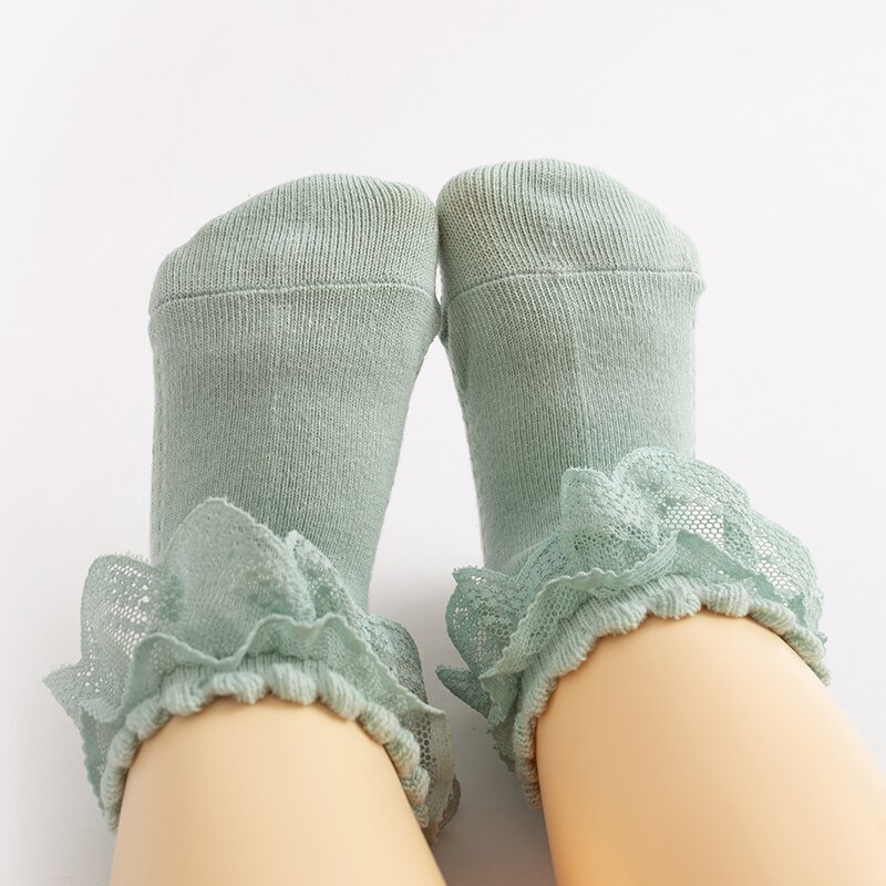 Spring Girls Lace Socks Autumn Children Sock Foreign-looking Little Girls Dance Socks Comfortable Lace Princess Baby Cotto Socks: LS / 3-12 months