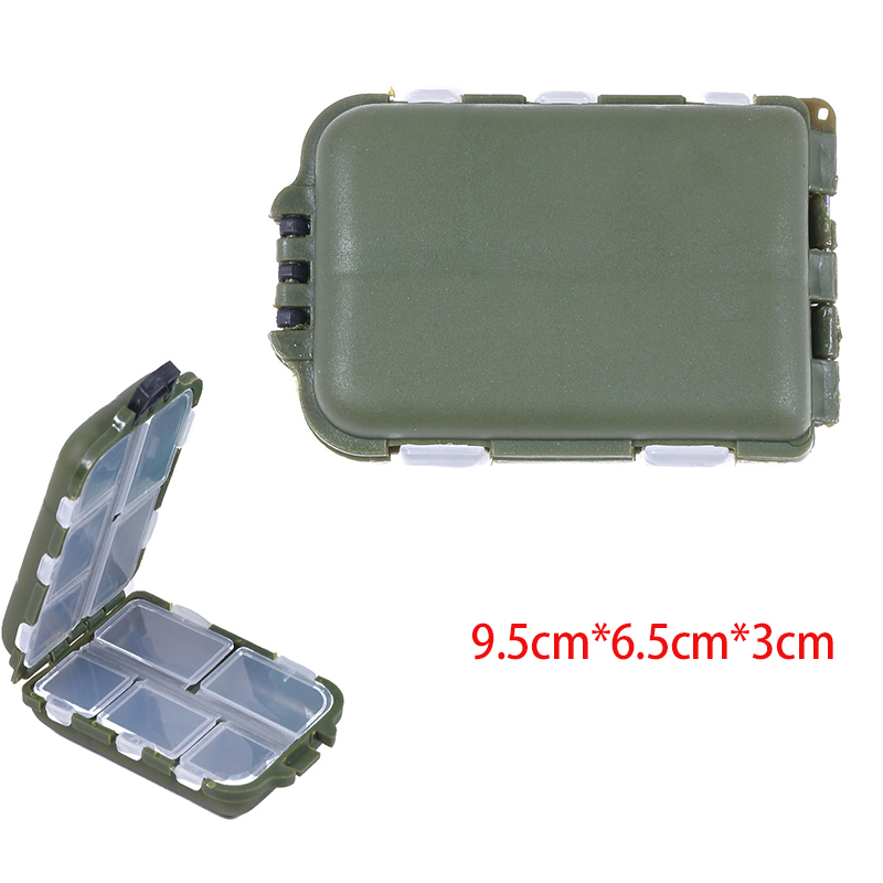 1Pcs Mini Visgerei Box 10 Vakken Voor Kleine Doorzichtige Plastic Waterproof Haken Lokt Aas Vissen Accessoires: Rood