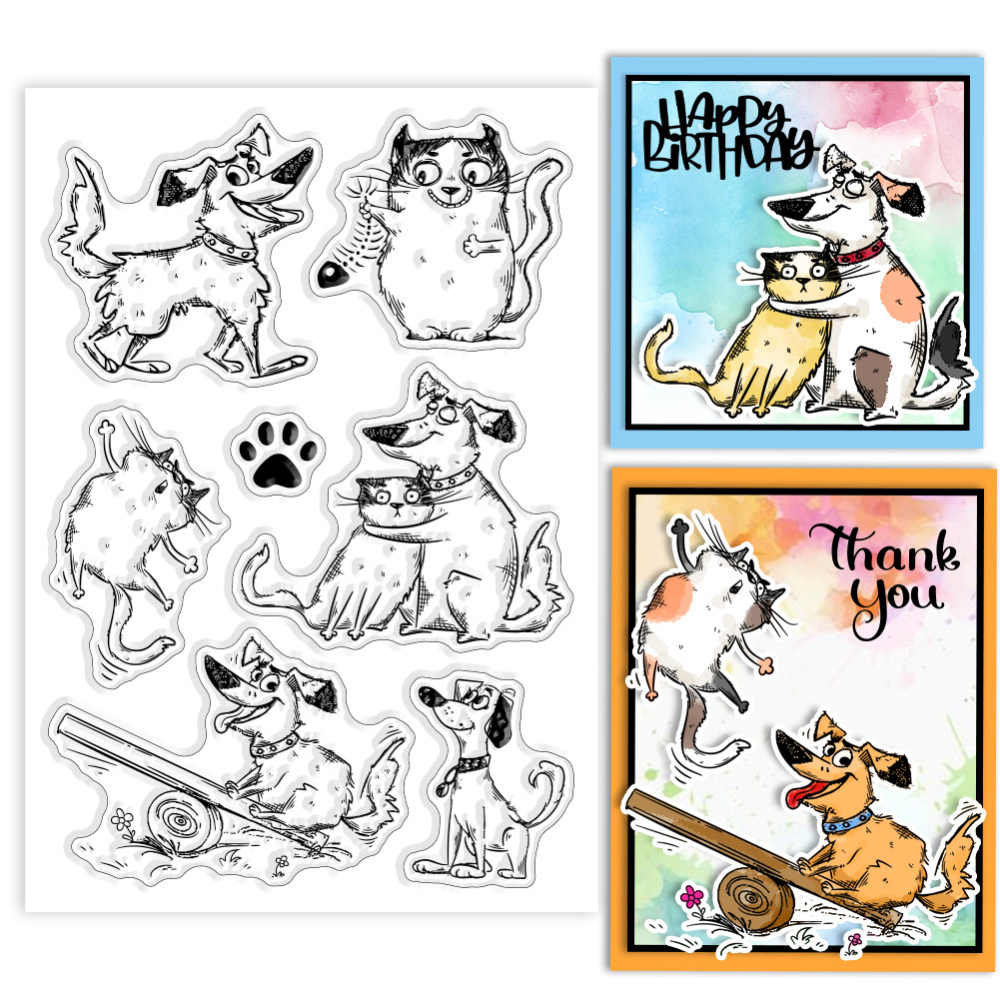 1pc tecknade fåglar genomskinliga stämplar roliga fåglar genomskinliga stämplar födelsedagsfågel silikonstämplar för gör-det-själv scrapbooking fotoalbum dekorativa