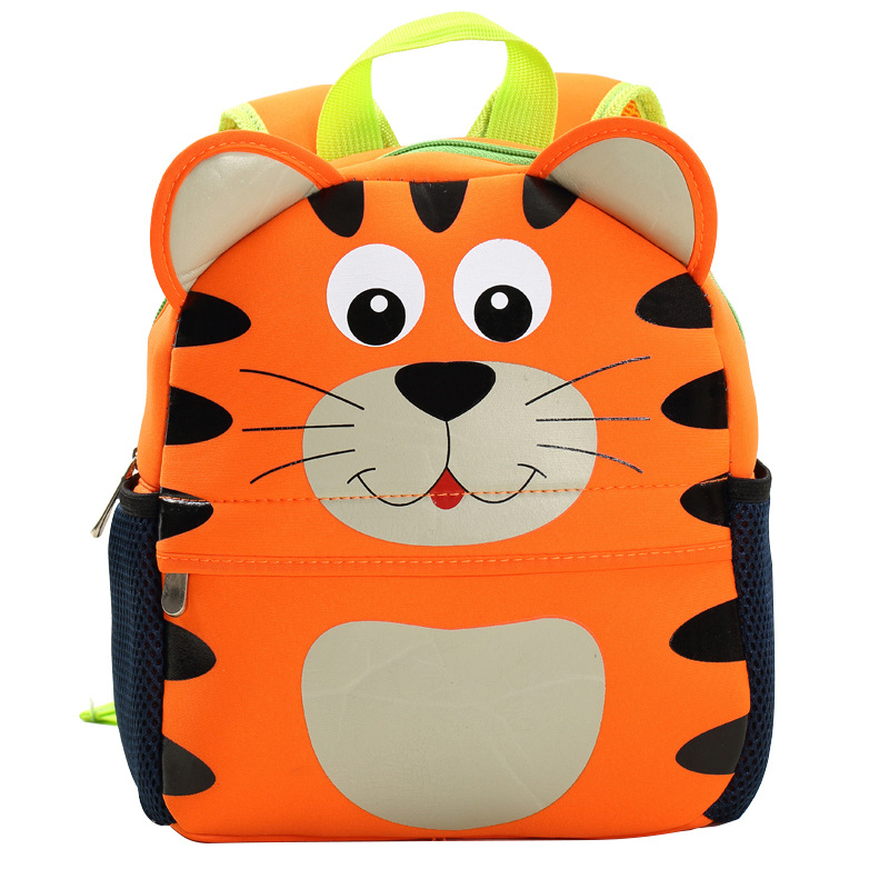 Populaire peuterschoolrugzakken met 3d cartoondieren, uilen, schooltassen voor kleuters, meisjes, jongens, schooltassen voor kinderen: Tijger