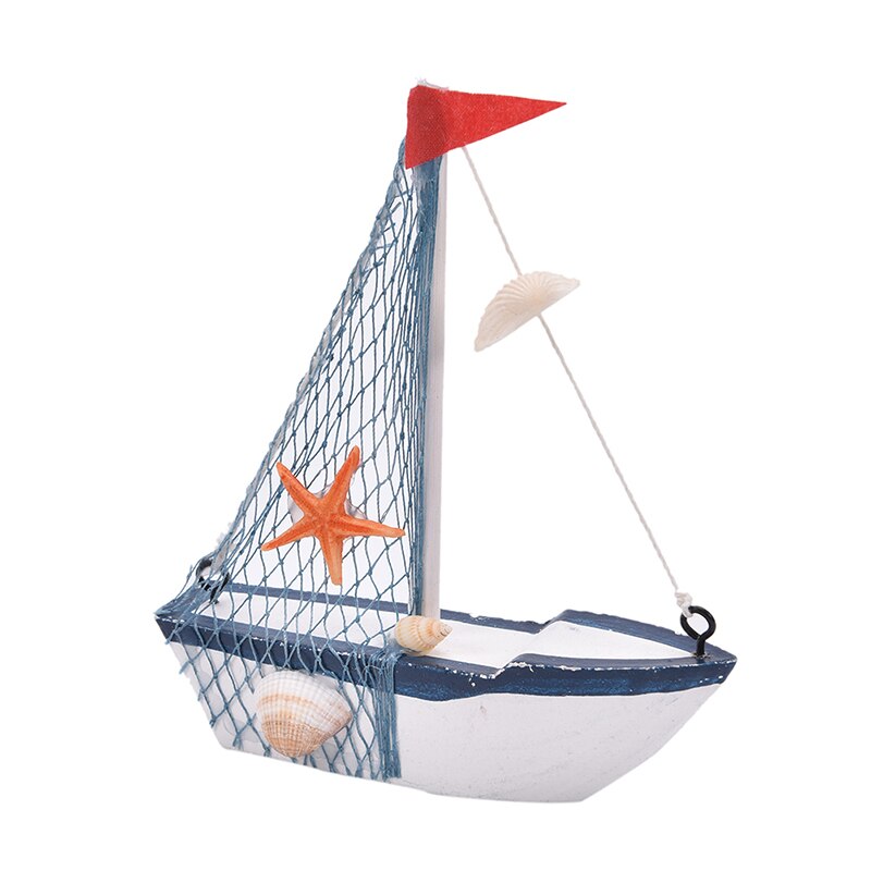 1PC Mediterranean Starfish Hung Fish Nautical Decor hang small adorn Crafts Wood Fish/decorated marine pendant