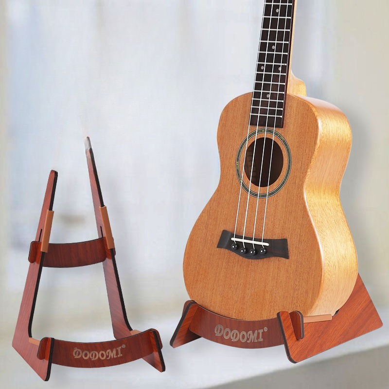 Soporte de madera para guitarra, bajo, ukelele, estante de exhibición de almacenamiento ligero desmontable para tienda, accesorios clásicos para instrumentos musicales: Gris oscuro