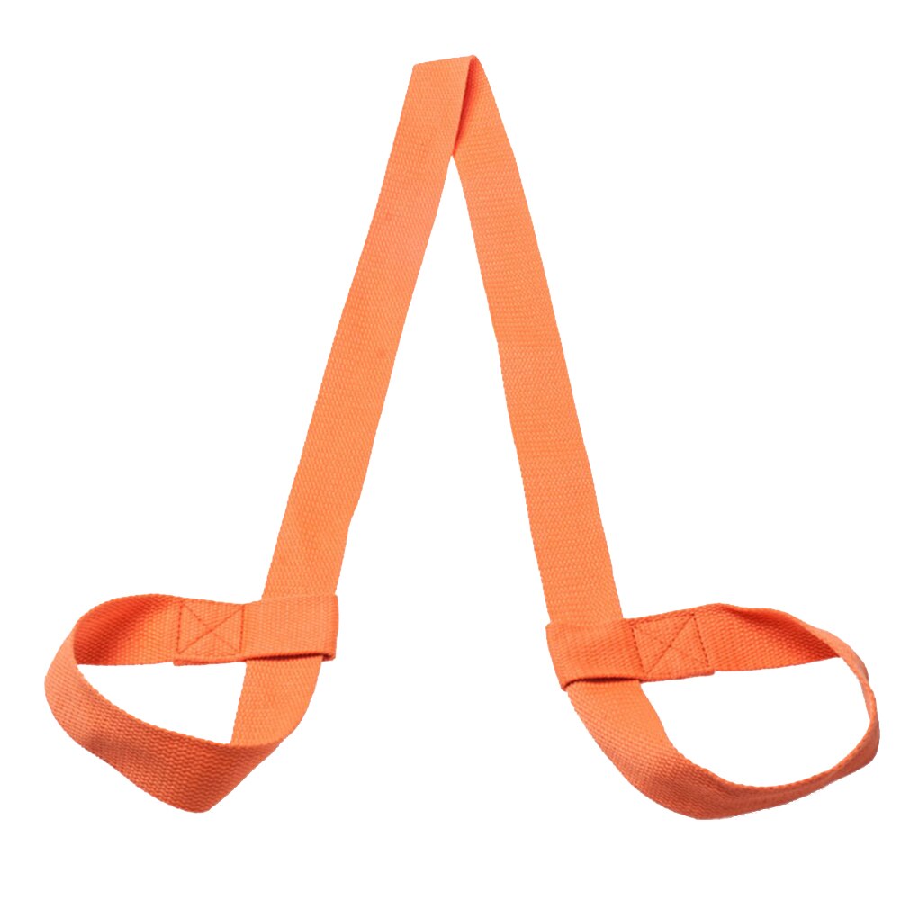 Justerbare yogamåtte bælter yogamåtte skulderbærer yoga stropper motion stretch yoga bælter fitness gym sports reb: Orange