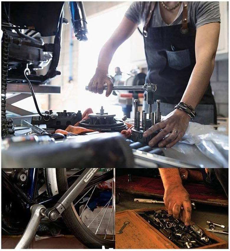 46pcs Car Repair Tool Kit 1/4-Inch Socket Set Car Repair Tool Ratchet Torque Wrench Combo Auto Repairing Set Mechanic Tool