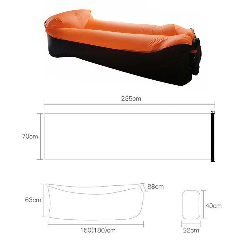 Camping Strand Ligstoel Opblaasbare Lounger Air Sofa Met Draagbare Pakket Voor Reizen, Kamperen, Wandelen, zwembad En Strand Partijen