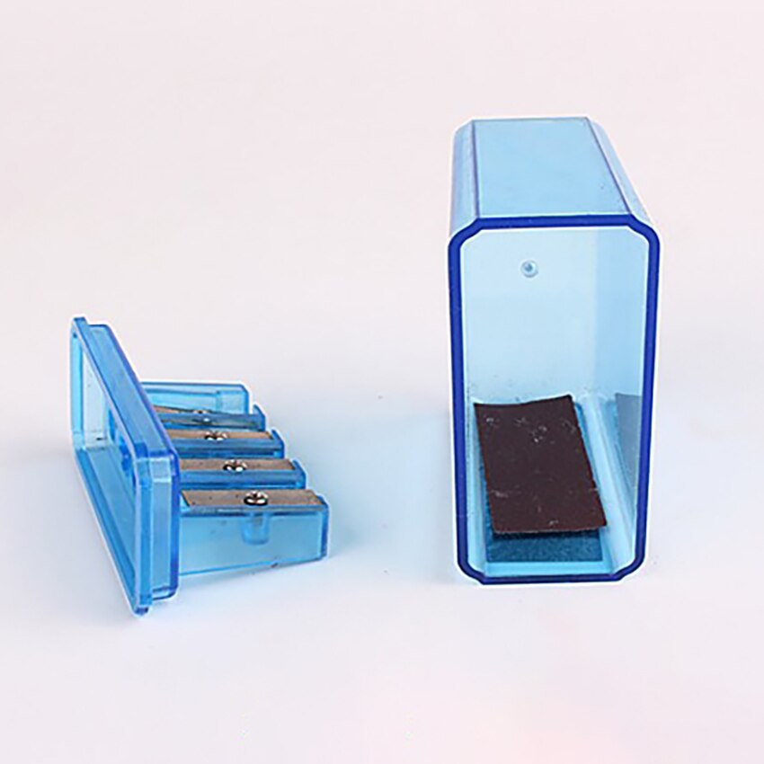 Sacapuntas multifuncional de 4 agujeros para dibujo artístico, sacapuntas Manual con núcleo de plomo largo para dibujo artístico, suministros de dibujo