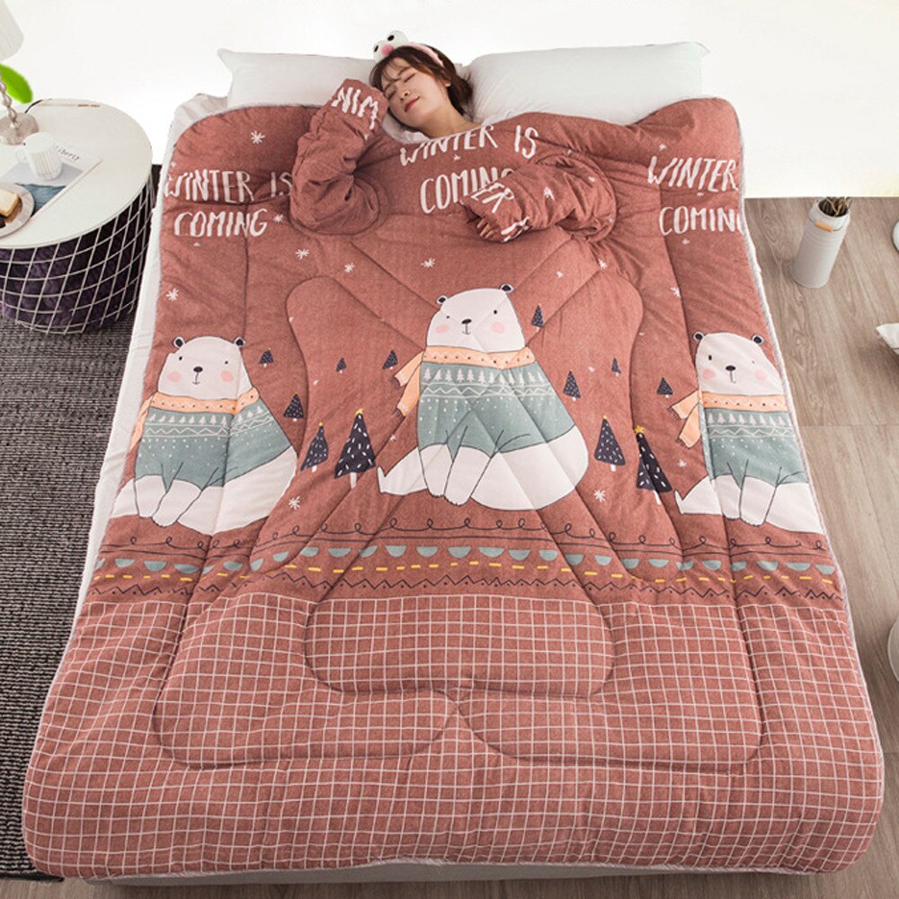 Hülse Decke Winter Faul Decke Hülse Decke Familie Decke Kap Mantel Nickerchen Weiche Warme Decken Abgedeckt Decken #0217g10: Schokolade