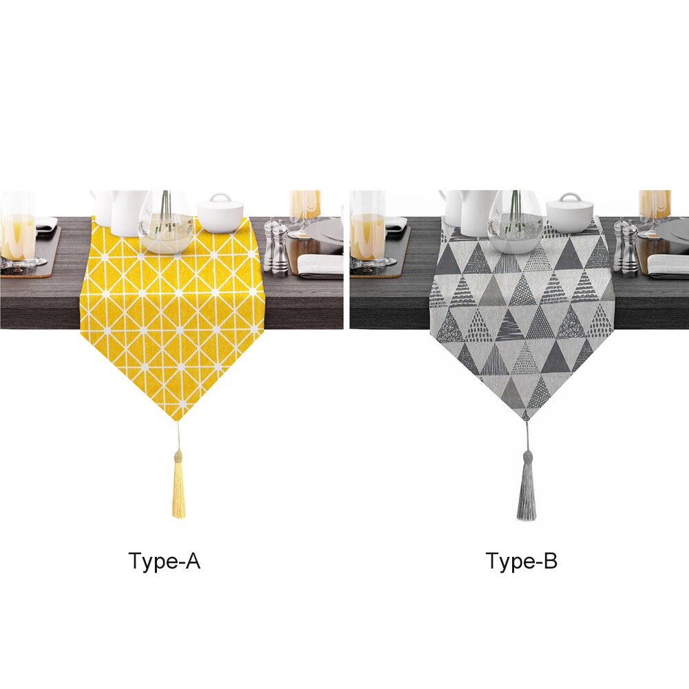Daily Reusable Kitchen Nordic Style Living Room Table Runner Printed Soft Home Decor Cotton Blend Dining Tabletop Wedding Party