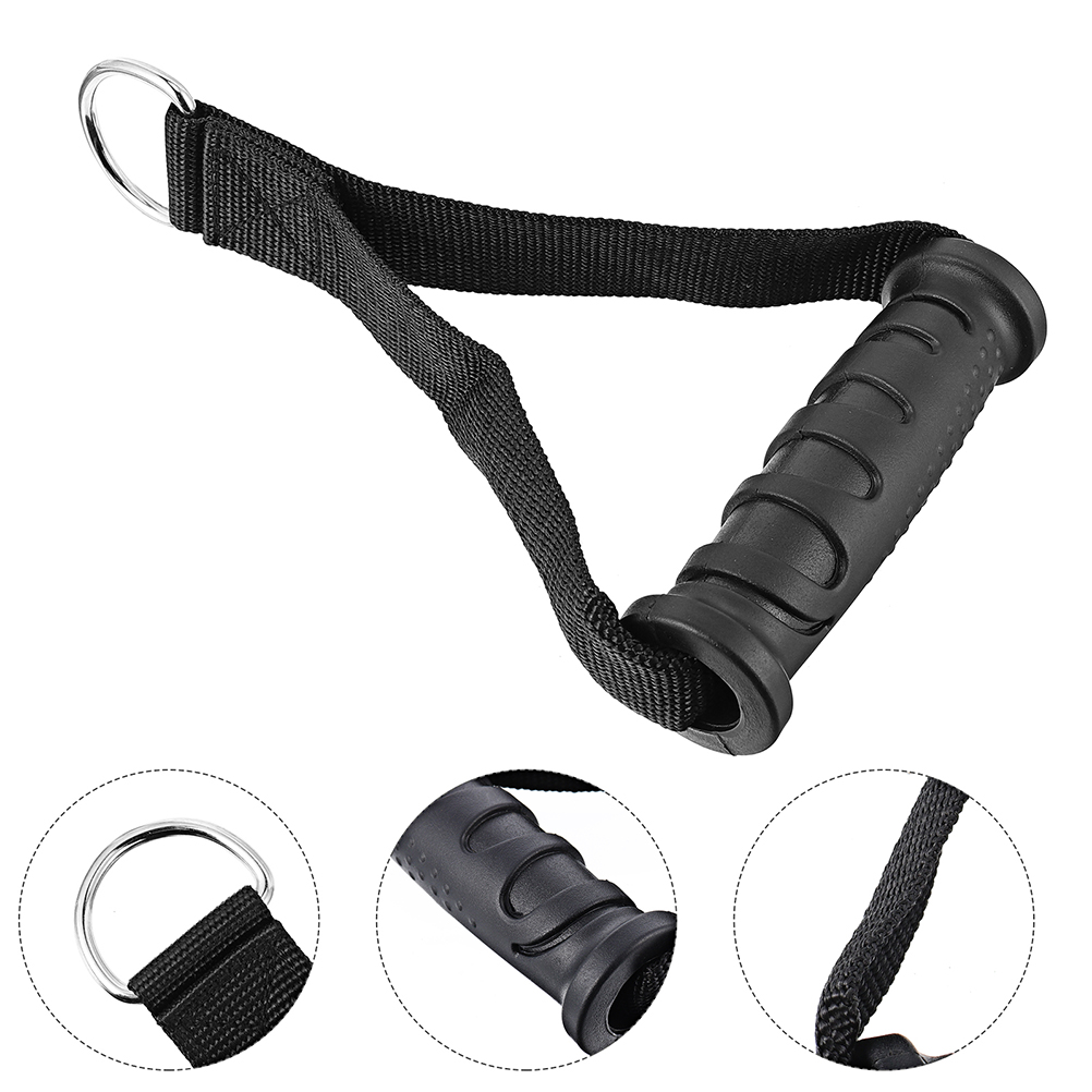 2pcs Fitness Handle Elastic Rope Portable Elastic Cable Handle Fitness Accessories: Default Title