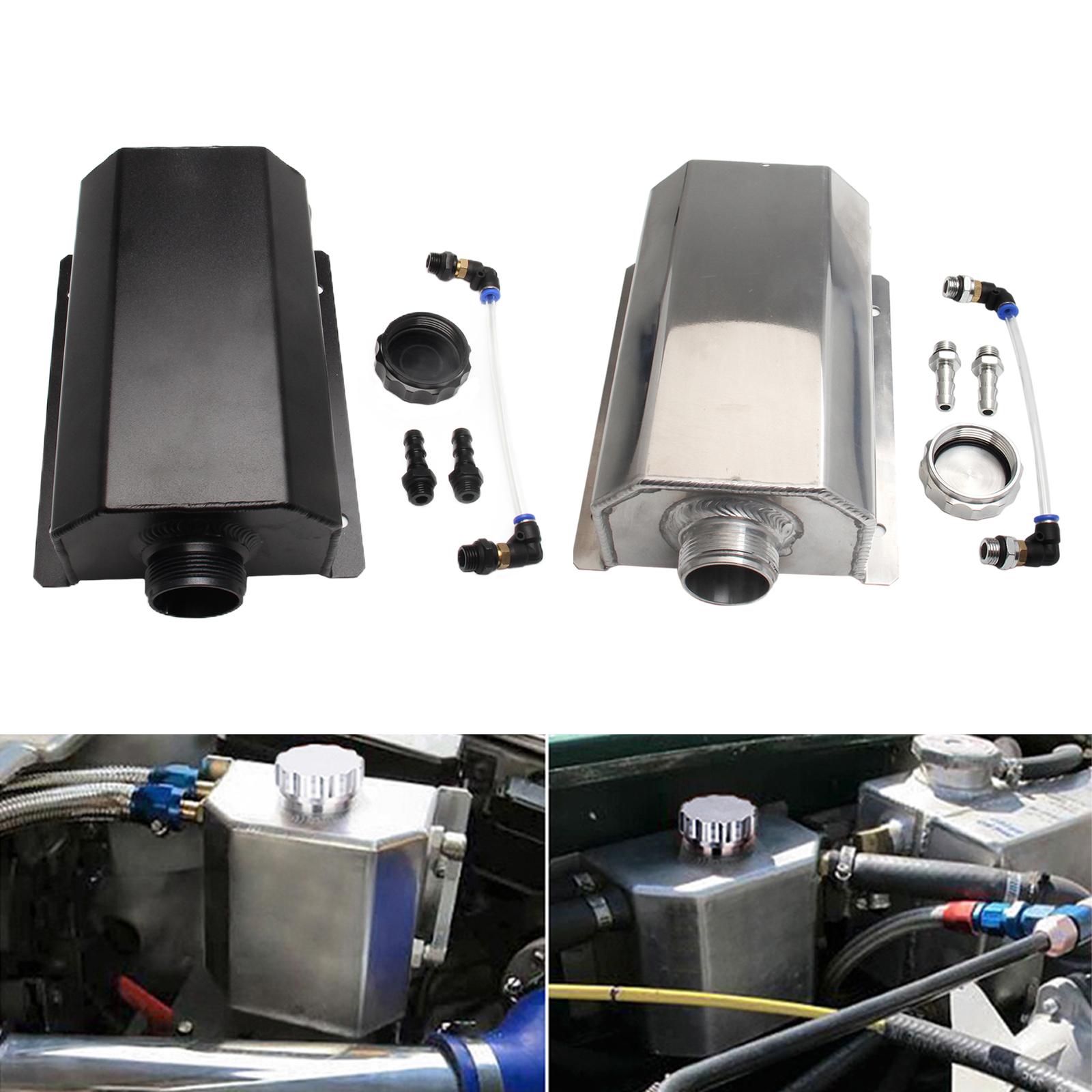 Oil Catch Can Tank 2L Coolant Radiator Overflow Tank Aluminum Reservoir Oil Can Tank Direct Replaces Accessories Easy to Install