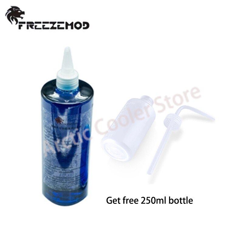 500ML PC Water Cooling Liquid Antu-Corrosion Deionized Water Coolant with 250ML Bottle Blue/Red/Green/Transparent: Blue