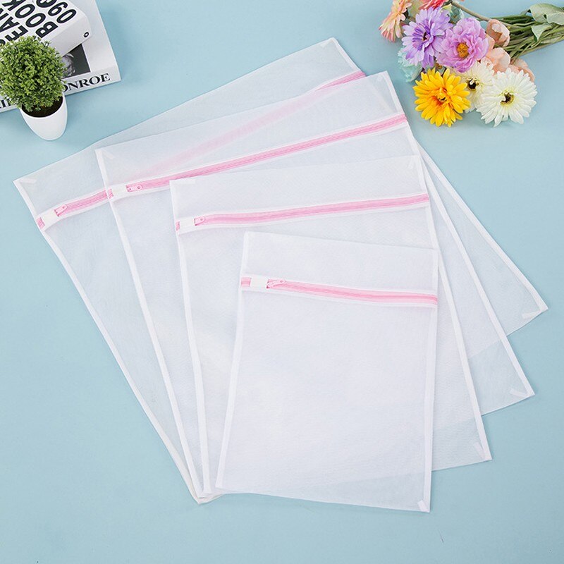 9 Größen Reißverschluss Faltbare Nylon Wäsche Tasche Bh Socken Unterwäsche Kleidung Waschmaschine Schutz Netz Gittergewebe Taschen