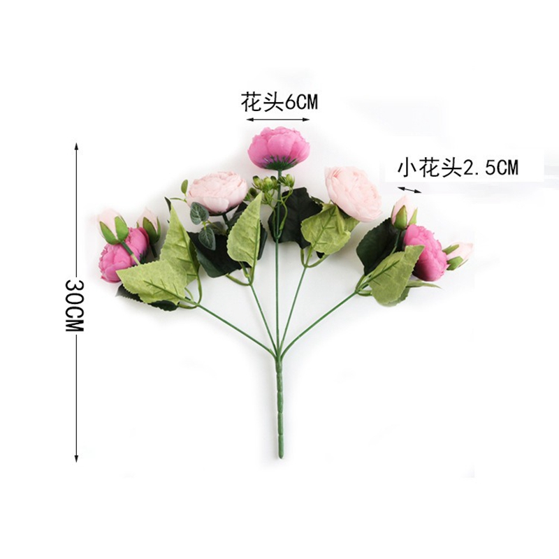 Buquê de flores artificiais de rosas para decoração de casa, festa de casamento, suprimentos de flores falsas, artesanato diy, acessórios de vaso de flores