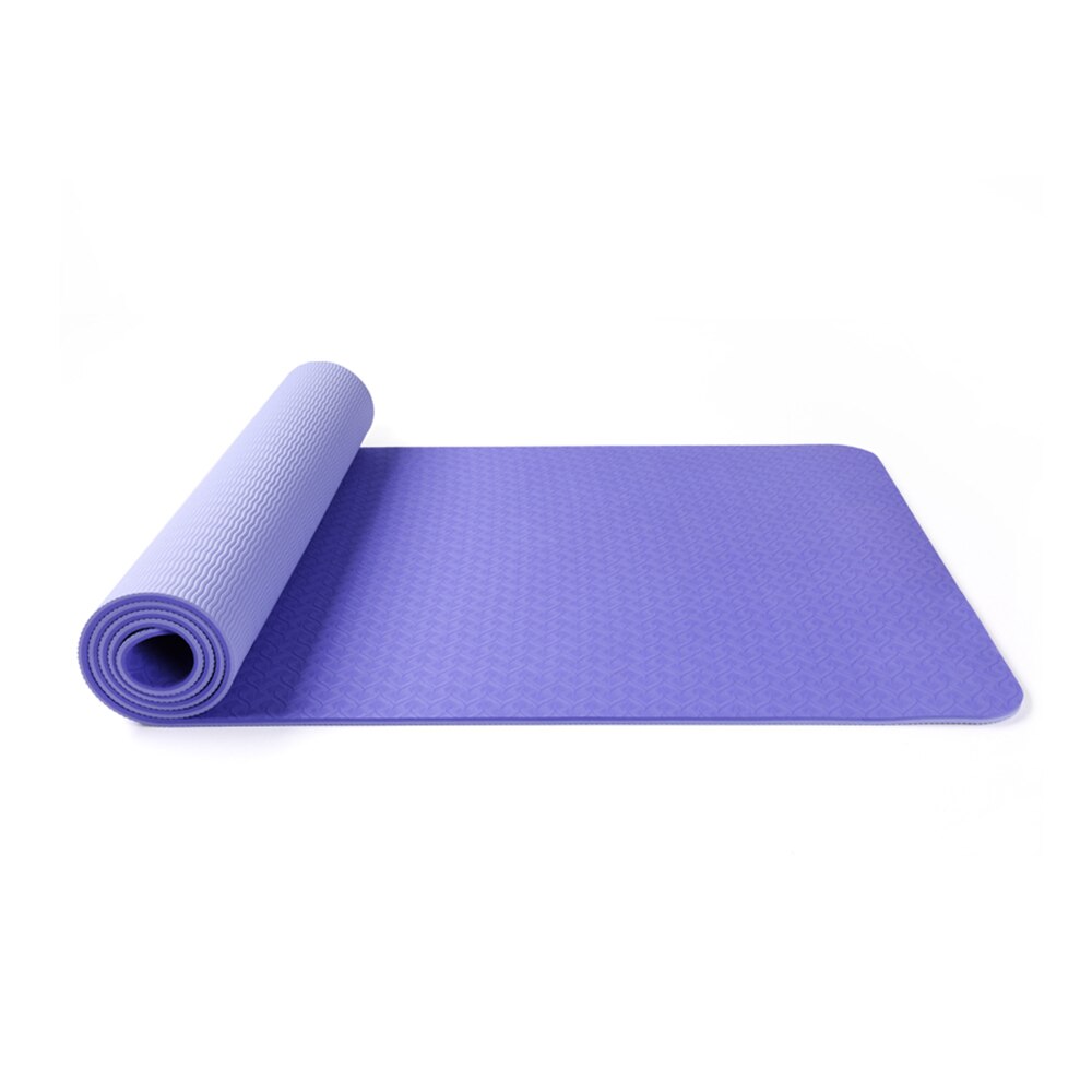 6 millimetri Eco-Friendly di Yoga Zerbino, posizione Linea FAI DA TE Non di Slittamento Non Tossico Esercizio Cuscino con sling bag per le donne le ragazze di casa di allenamento di Ginnastica: VioletLightViolet