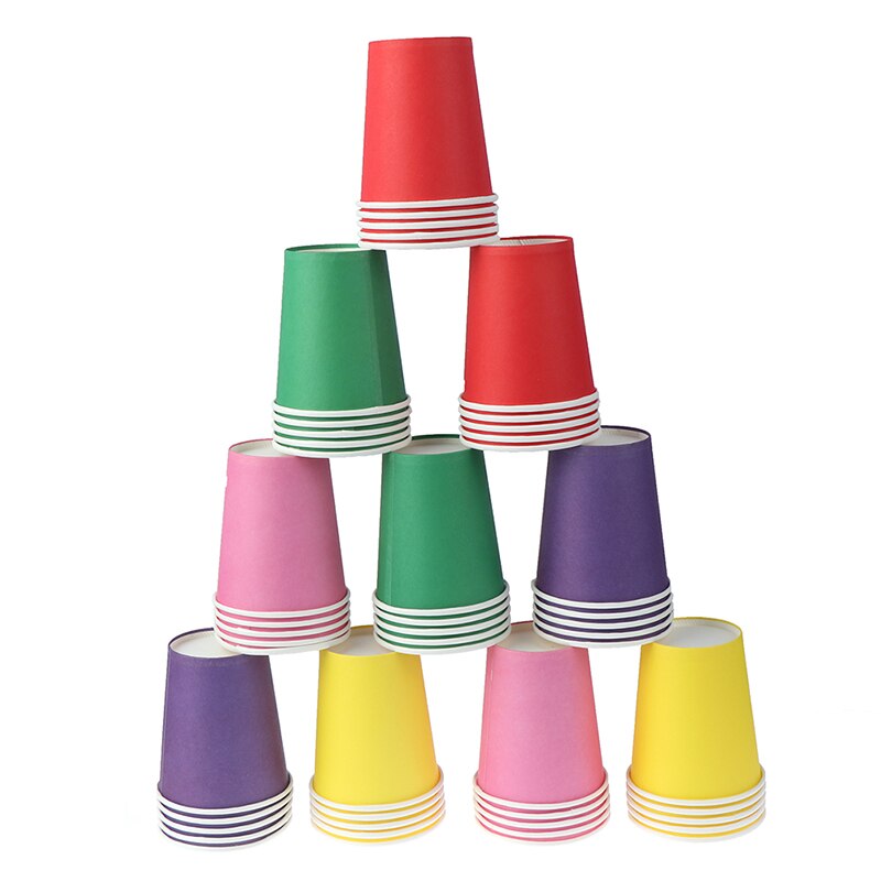 10Pcs Party Wegwerp Bekers Sap Cup Baby Shower Kids Verjaardag Bruiloft Picknick Servies Supply Diy Decoratie