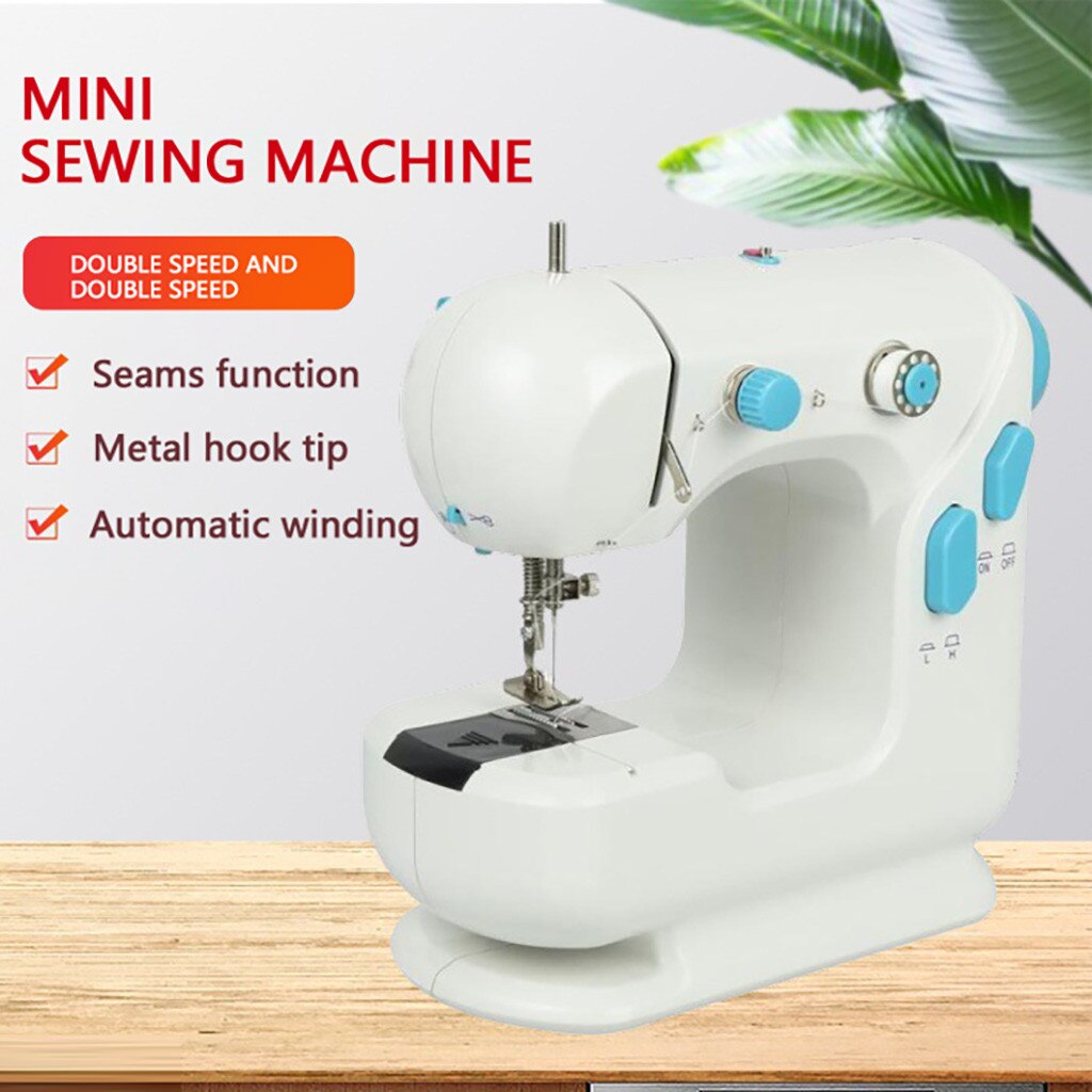 Mini Portable Handheld Sewing Machines Stitch Sew Needlework Cordless Clothes Fabrics Electrec Sewing Machine Stitch Set: US